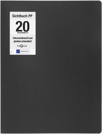 Pagna 21009-01, Project folder, A4, Polypropyleen (PP), Zwart, 20 vakken, 1 stuk(s)