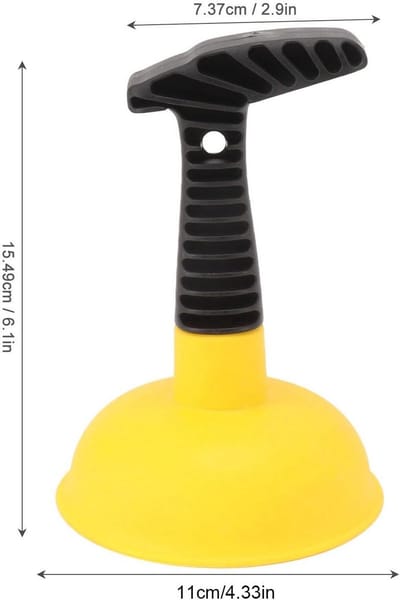 Mini plunjer met zuigbel en ergonomische handgreep - kleine afvoerzuiger voor toilet, badkuip en wastafel