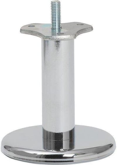 FLE - Stalen meubelpoot chroom rond ø 2,5 cm en hoogte 8,5 cm (M8)