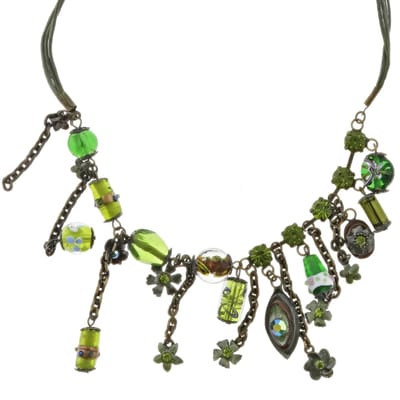 Behave - Ketting dames groen - Hangers en kralen - 45 cm