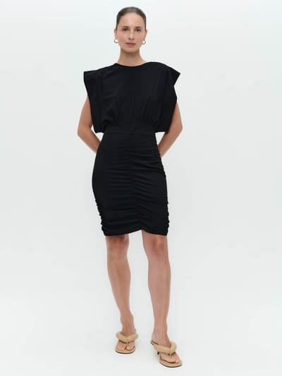 Esther dress technical jersey | Black - Black / S