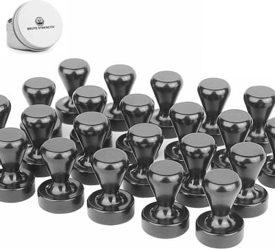 Brute Strength - Super sterke magnetische ophanghaakjes - Haakjes | Pionnen - 40 stuks -Zwart - Neodymium magneet sterk