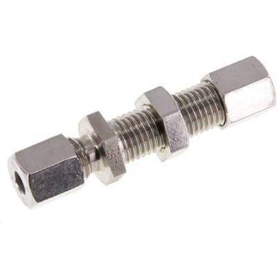 6L RVS Rechte Snijringkoppeling Schotdoorvoer 315bar ISO 8434-1