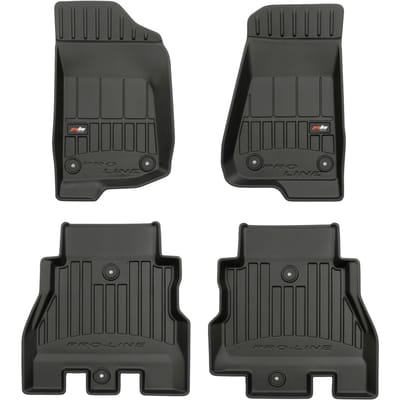 Frogum No.77 - Automatten set - Geschikt voor Jeep Wrangler JL vanaf 2017 - 3D TPE Rubber - 4-delig - Zwart
