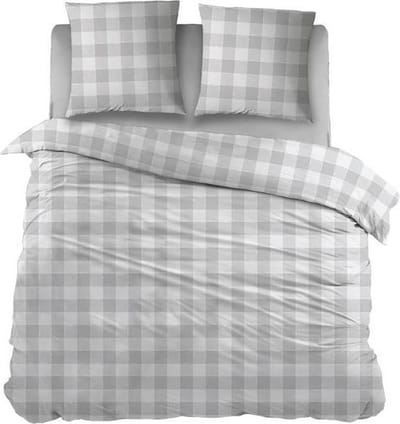 Snoozing Mila - Dekbedovertrek - Eenpersoons - 140x200/220 cm + 1 kussensloop 65x65 cm - Grey