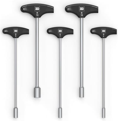 73400 T-Handle Hexagon Socket Wrench Set 5-delig 6-13 mm met HybridTouch