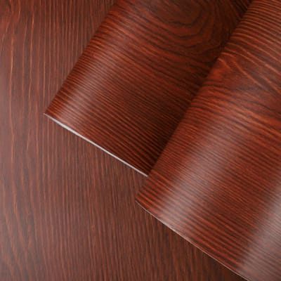 Donker walnootkleurige zelfklevende folie op rol, per meter verkrijgbaar - Zelfklevende bekleding voor keuken, meubels en badkamer - 60 cm x 2 m