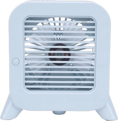 Draagbare Luchtkoeler - Persoonlijke Ventilator - Persoonlijke Koelte - Stille Werking - 13x13x9cm - Wit