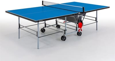 Sponeta® S3-47e Tafeltennistafel Outdoor - Pingpongtafel voor Buiten - Blauw - Inklapbaar - Inclusief tafeltennisnet en 2 batshouders - 5mm Weerbestendig blauw speelblad - 10 Jaar garantie - Made in Germany