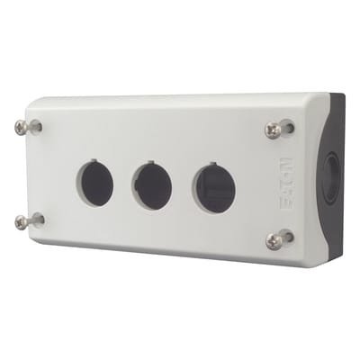 Eaton M22-I3 216538 Surface mounted housing 3 inbouwplaatsen, Voor bodembevestiging (Ø x h) 22 mm x 80 mm Antraciet 1 stuk(s) Piece