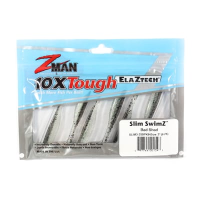 Zman Soft Lure Slim SwimZ 3 Inch 6/Pack Bad Shad (1543)
