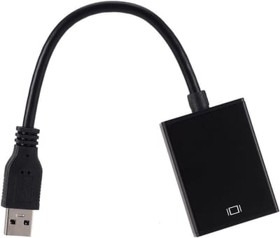 Adapter USB 3.0 naar DisplayPort 1080P voor pc, projector en HDTV, ondersteunt meerdere schermen en hoge resolutie, ideaal voor kantoor en entertainment, zwart