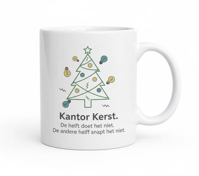 Kantoor Kerst Mok – Grappige Kerst Quote voor Werk – 330 ml Keramische Koffiemok Cadeau