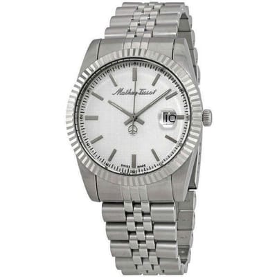 Mathey-Tissot Mathy III Roestvrij Staal Zilveren Wijzerplaat Kwarts H810AI Herenhorloge zilver