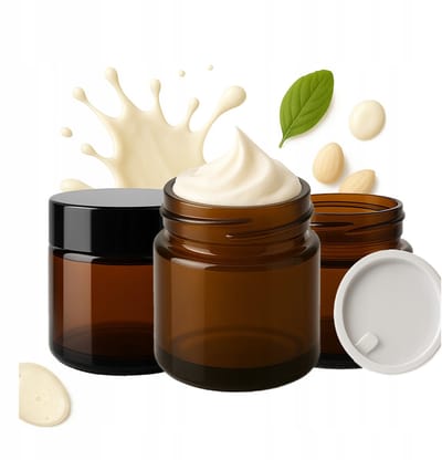 20x Bruine Glazen Potjes 10g - Ideaal voor crèmes in cosmetica