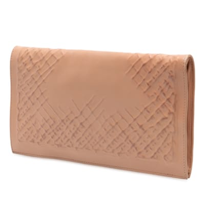 Tweedehands Nappa Gegraveerde Intrecciato Turnlock Clutch