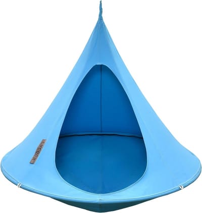Cacoon Hangstoel - Hangmat Stoel - Ontspannen Buiten - Dubbel Gelaagd - 1.5 meter - Turkoois