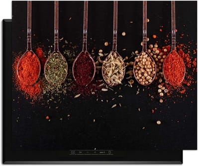 KitchenArt - Herb & Heat - Inductie Beschermer - 76x51.5 cm - Kookplaat Beschermer - Luxe Afdekplaat Inductieplaat - Anti-slip & Oprolbaar - Beschermmat Inductiekookplaat