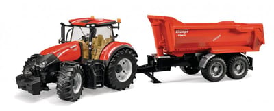 Bruder Tractor met aanhangwagen Case IH Optum 300 CVX 1:16 03199