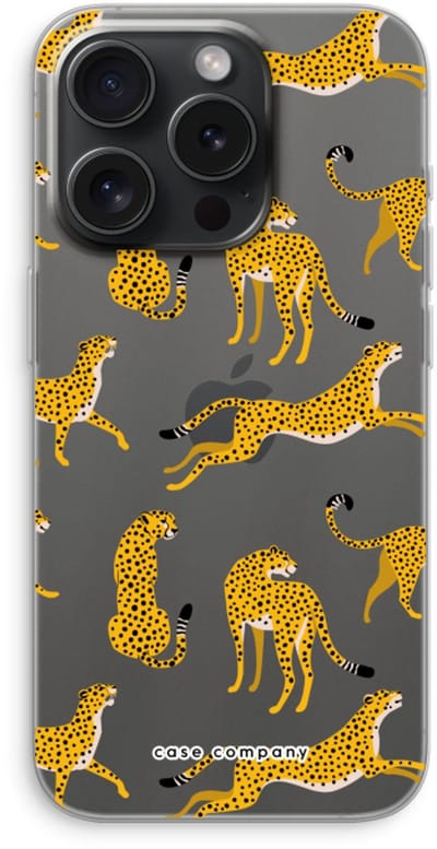 Case Company® - Hoesje geschikt voor iPhone 15 Pro hoesje - Luipaard - Soft Cover Telefoonhoesje - Bescherming aan alle Kanten en Schermrand