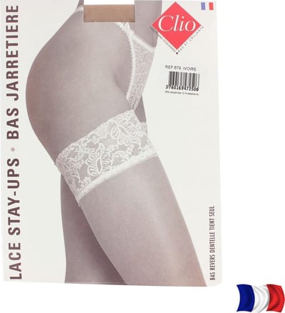Clio Hold Ups - Hold Up Kousen - Kanten Boord - Sexy Chic - 15 Den. - T2 - Small - Beige
