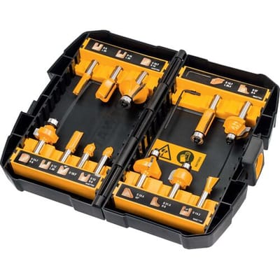 DeWalt DT90016-QZ - Houtfrees Set - 12 Stuks - 8 mm Gereedschap - Inclusief Koffer