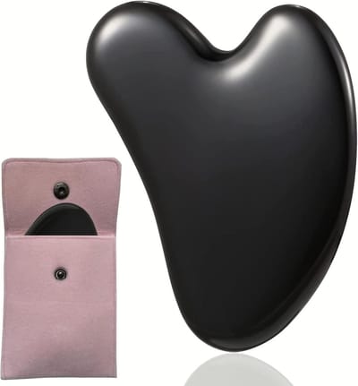 Natuurlijke Hartvormige Gua Sha Steen voor Gezichtsmassage, Rozenkwarts Acupunctuur Therapie en Anti-Aging Verzorging, Perfect Cadeau voor Vrouwen
