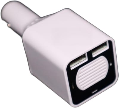 Auto luchtreiniger - Luchtverfrisser auto - Frisse auto lucht - Dubbele USB poorten - Compact ontwerp - Wit