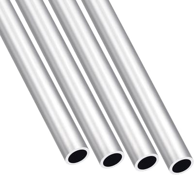 Aluminium Tube 6063 (12mm AD x 9mm ID x 300mm L) - Set van 4 Ronde Aluminium Buizen voor Meubels, DIY Projecten en Ambachten