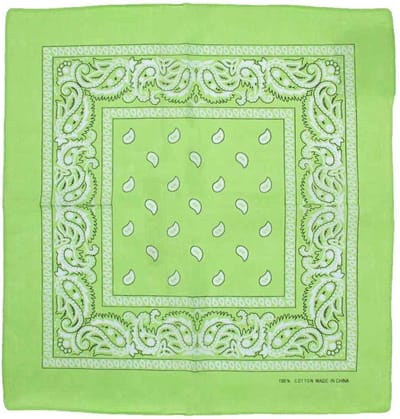 Zac's Alter Ego - Lime Green Paisley print Bandana - Groen