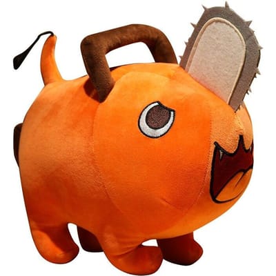 Creatieve Chainsaw Man Poppen Pluche Speelgoed Cartoon Pochita Oranje Hond Kussen Gevuld Zacht Speelgoed voor Kinderen Verjaardagscadeau 25cm orange