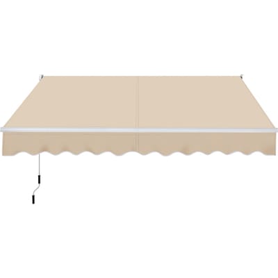 Yaheetech Klemzonnescherm – 300 x 250 x 25 cm – Voorzien Van Handmatige Slingerstang En Verstelbare Hoek En UV-Bestendige Coating – Voor Balkon En Terras – Beige Polyester En Metaal