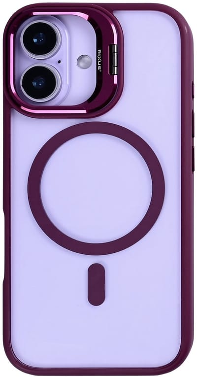 Rixus Classic 03 Case With MagSafe For Apple iPhone 17 Dark Pink