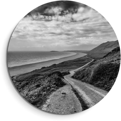 KitchenArt - Coastal Path - Muurcirkel Binnen - ø 40 cm - Wandcirkel - Mét Ophangsysteem - Wanddecoratie - Muurdecoratie