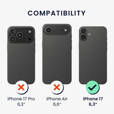 kwmobile back cover voor smartphone - geschikt voor Apple iPhone 17 - 1x beschermhoesje van kunststof - In mintgroen