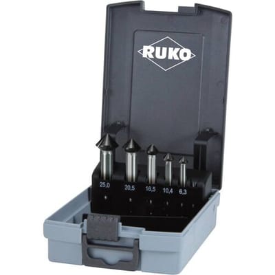 RUKO ULTIMATECUT 102791PRO Kegelverzinkboorset 5-delig 6.3 mm, 10.4 mm, 12.4 mm, 16.5 mm, 20.5 mm, 25 mm HSS Cilinderschacht 1 set(s)