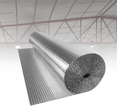 Isolatiefolie voor Radiatoren en Bouwisolatie – Dubbelzijdig Gealuminiseerde Folie 3-4 mm, 1 x 10 m