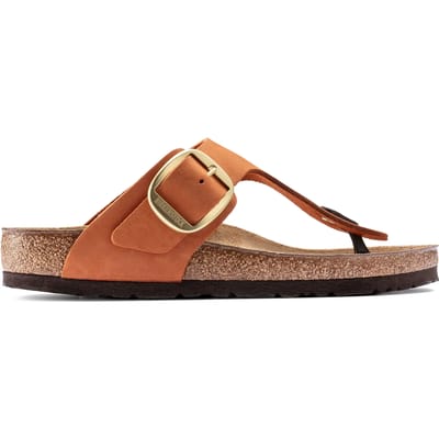 Vrouwenslippers Birkenstock Gizeh Big Buckle Natural Leather Nubuck