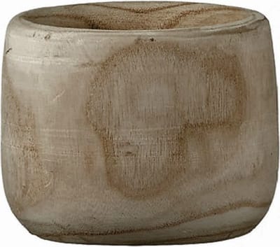 Mica Decorations Bloempot - hout - voor binnen en buiten - 14 cm - Plantenbak