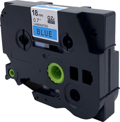 DULA Brother Compatible label tape- Tze-541 - 1 cassette - Brother P-Touch - Zwart op blauw - 18mm x 8m