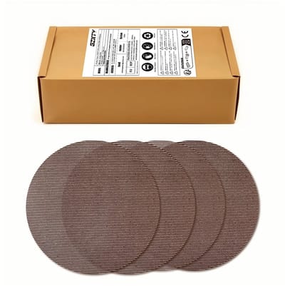 Dailygoods- Schuurschijven 150 mm - 50 Stuks Set - Klittenband - Korrel 60/80/120/180/240 - Netschuurschijven - Geschikt voor Excentrische Schuurmachine - Schuurpapier