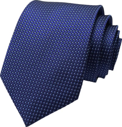 Fako Fashion - Luxe Stropdas - 145cm - 8cm - Donkerblauw Fijn Geruit