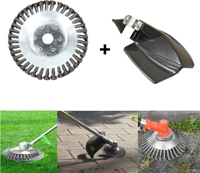 Universele onkruidborstel - 15CM - incl. beschermkap- max. toerental 10.000 p/m - onkruid verwijderen - onkruidverwijderaar - tuingereedschap