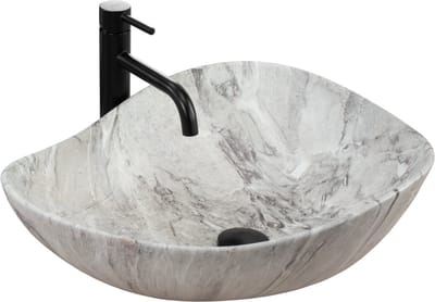 Rea Dora Stone Opzetwastafel Steen Imitatie 51,5x40 cm