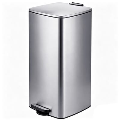 Pedaalemmer - 60 liter - softclose - rvs - zilver