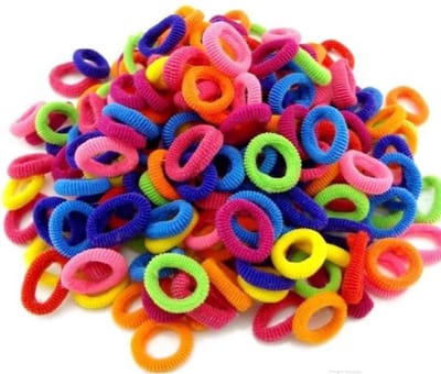 *** 200 stuks - Kleurenmix Kleine Haarelastiekjes - Trendy Kleuren - Gekleurde Haar Elastiekjes - Elastiekjes Voor Meisjes - Haarbandjes Kinderen - Baby's - van Heble® ***