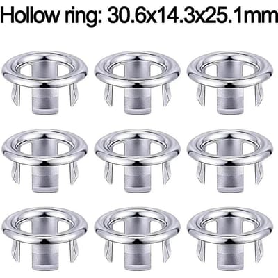 1/10 STuks Spoelbak Overloopafdekking Rond Keramische Wastafel Overloopring Rand Hol Gat Bad Inzetstuk Vervanging Badkameraccessoires 1PCS
