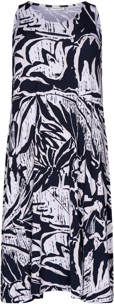 Pastunette Jurk Sea Flower - Viscose - Blauw/Wit - Mouwloos - Maat 36