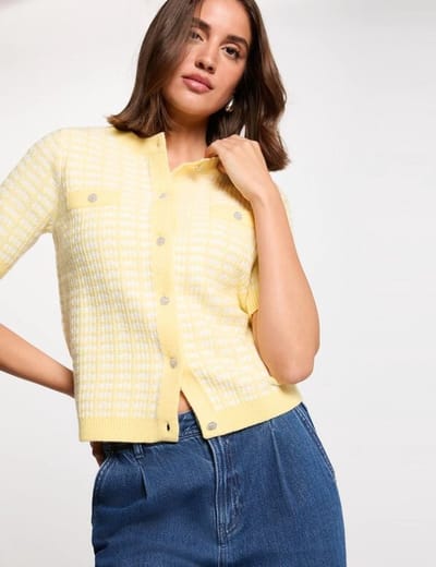 Morgan - Vest met lange mouwen 251-MORESA Pale Banana - Maat : L