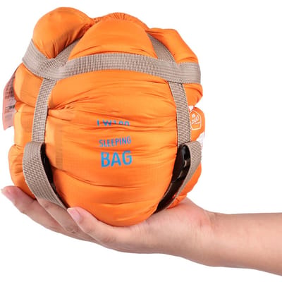 Lixada190 * 75cm Outdoor Envelop Slaapzak Kamperen Reizen Wandelen Multifunctioneel Ultralicht 680g oranje